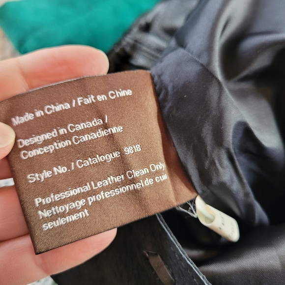 Vintage Y2K Danier black leather and suede asymmetrical midi skirt size 2 - Picture 15 of 15